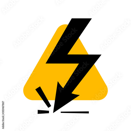 Free Download Attention beware high voltage sign, danger symbol isolated on white background - GFXLoad