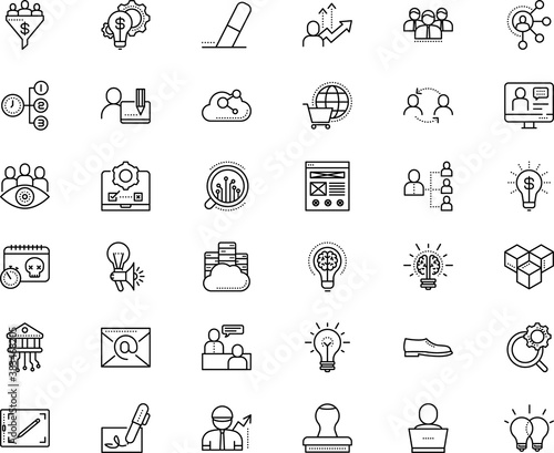 business vector icon set such as: e-mail, leads, newsletter, psychologist, stamp, web page, beautiful, conversion, learner, site, signature, retail, occupation, advertisement, object, supervisor, add