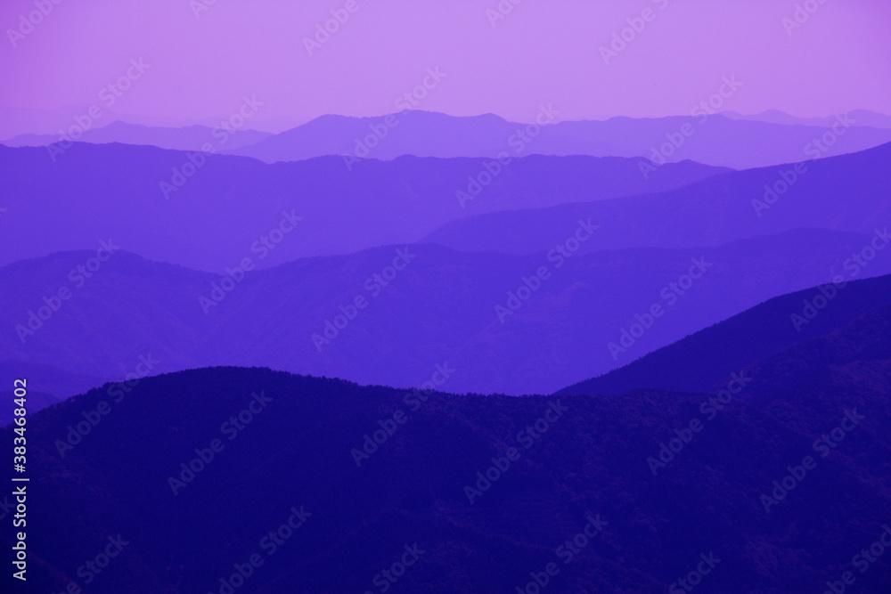 Fototapeta premium 四国カルストからの山並み