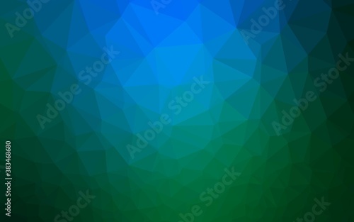 Fototapeta Naklejka Na Ścianę i Meble -  Dark Blue, Green vector polygonal template.