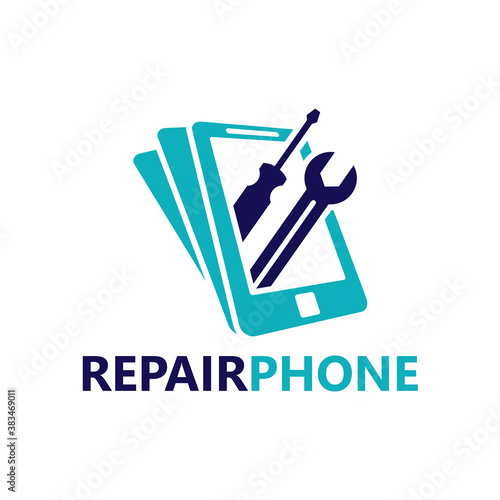 Repair Phone Logo Template Design Vector