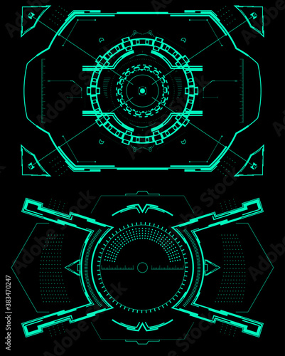 Two futuristic sights or aim.