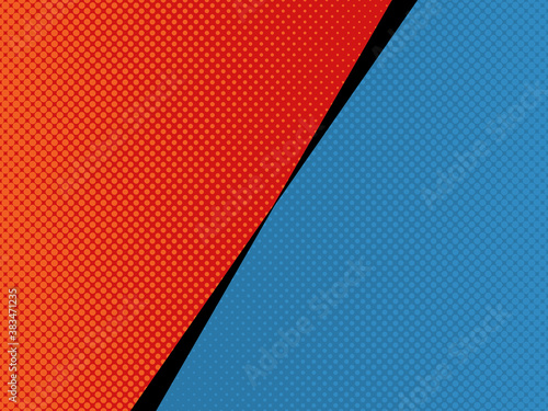 Comic book versus background. Vector illustration pop art style