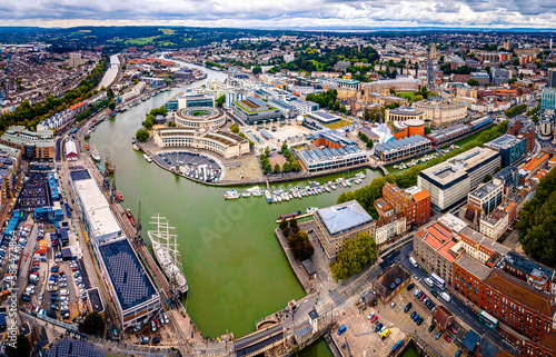Aerial panorama of in Bristol photo