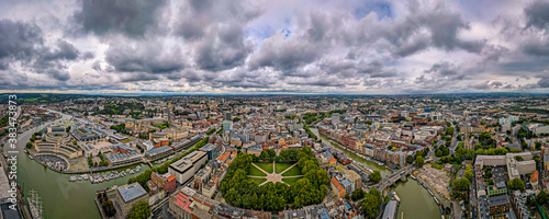 Aerial panorama of in Bristol photo