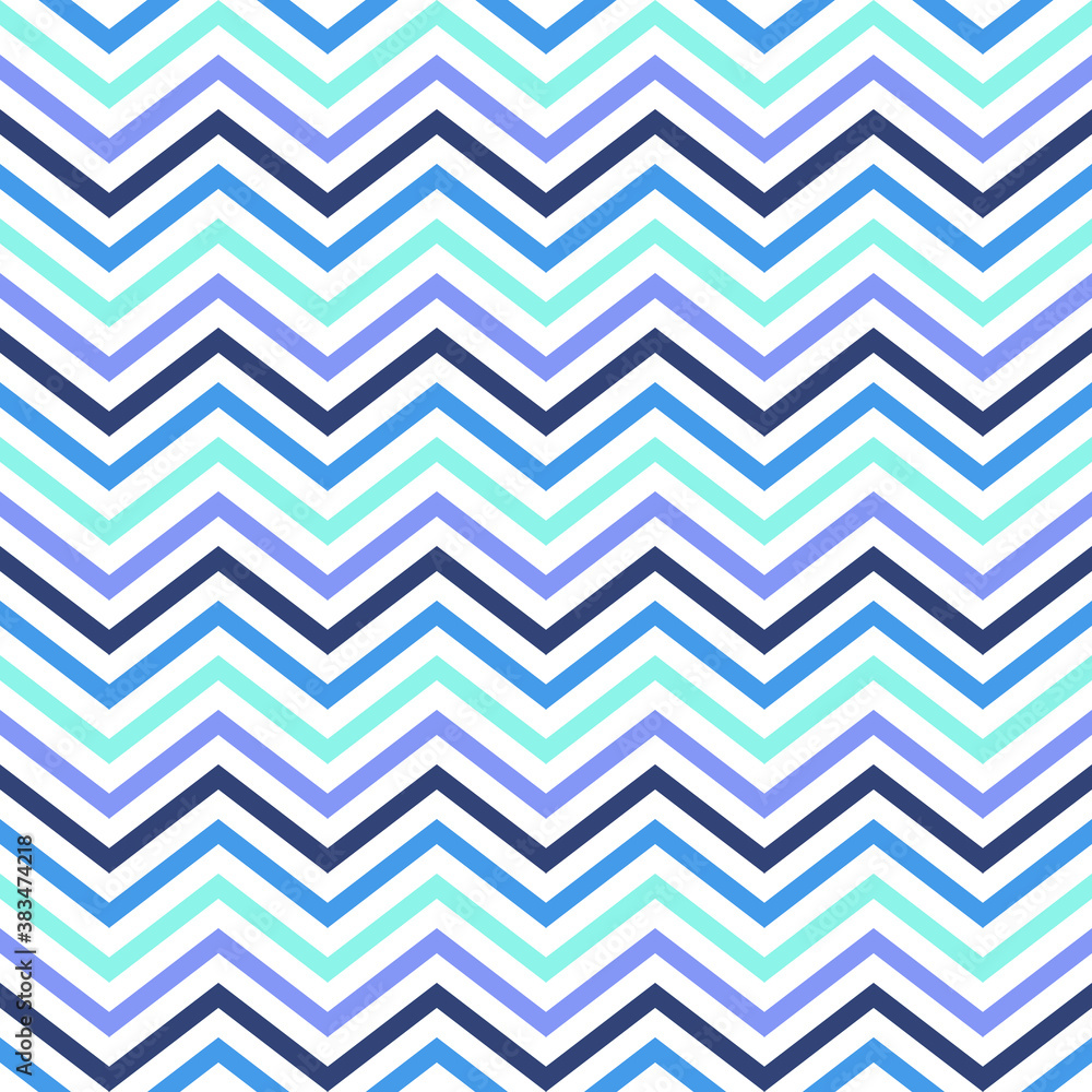 seamless chevron pattern blue colors vector background