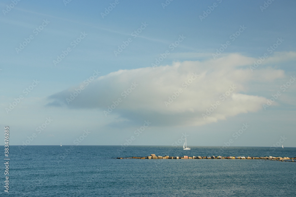 Barceloneta beach in Barcelona, Spain