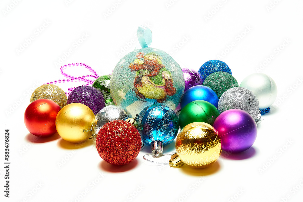 Christmas balls on a white background, new year, christmas toys, holiday, christmas. Christmas balls on a white background, new year, christmas toys, holiday, christmas.