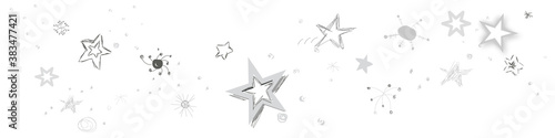 Sterne Stern Grau Silber Band Banner Hintergrund Zeichnung Skizze