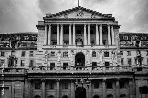 The bank on England in black and white