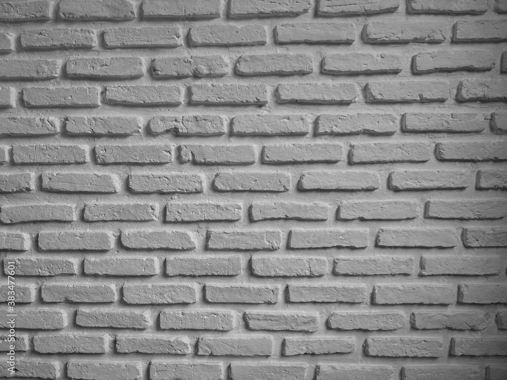 Fototapeta premium Brick wall painted in white
