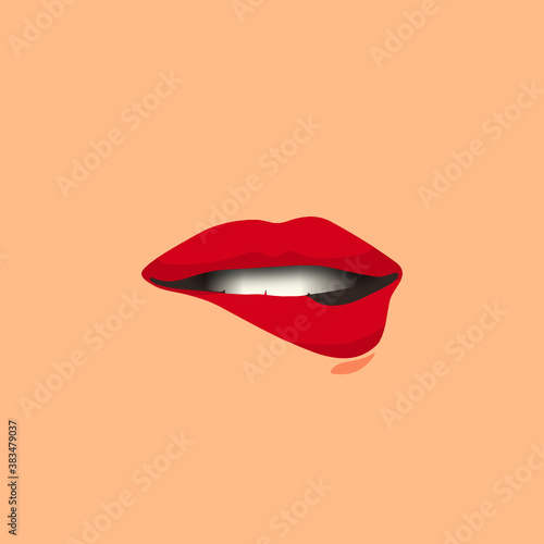 Sexy Mund mit Lippenstift