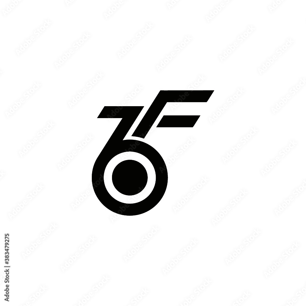 6F LOGO DESIGN ICON VECTOR OF BLACK COLOUR IN THE WHITE BACKGROUND 6F LOGO DESIGN ICON VECTOR OF BLACK COLOUR IN THE WHITE BACKGROUND
