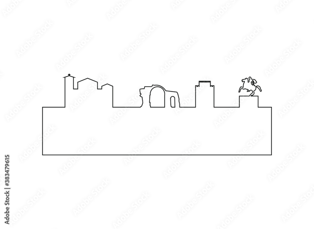 Naklejka premium Thessaloniki Greece city skyline.