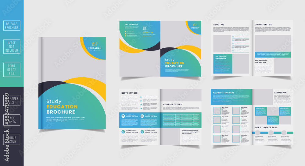 Education pages Brochure Design Template