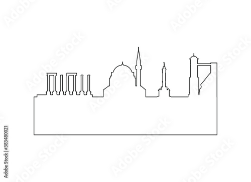 Izmir city skyline in Turkey.