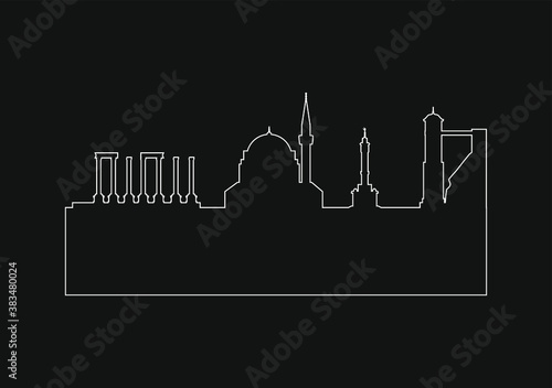 Izmir city skyline in Turkey.