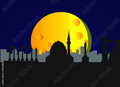 Izmir city skyline in Turkey.