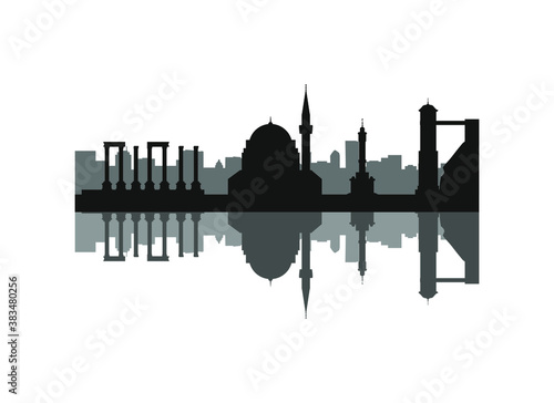 Izmir city skyline in Turkey.
