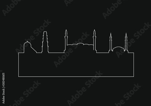 Bursa city skyline in Turkey. 