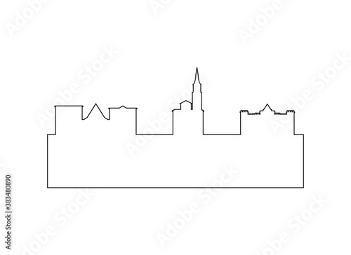 Obraz na płótnie Steyr city skyline in Austria. w salonie