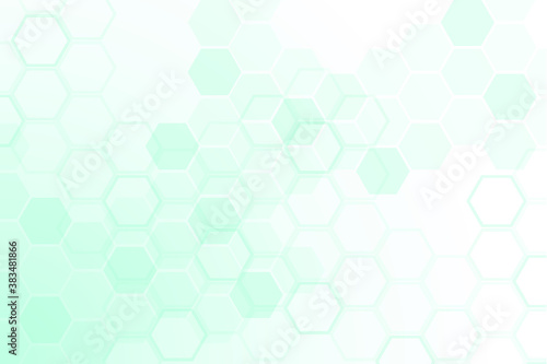 Abstract healthy and medical background. Technology and science wallpaper template with hexagonal shape. Soft blue color medical banner template with space for text. Business vector illustration.