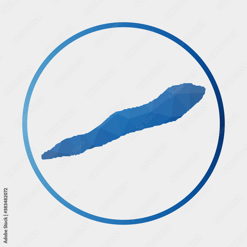 Cayman Brac icon. Polygonal map of the island in gradient ring. Round low poly Cayman Brac sign. Vector illustration. Cayman Brac icon. Polygonal map of the island in gradient ring. Round low poly Cayman Brac sign. Vector illustration.