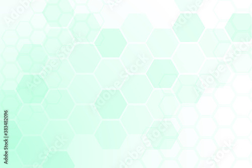 Abstract healthy and medical background. Technology and science wallpaper template with hexagonal shape. Soft blue color medical banner template with space for text. Business vector illustration.