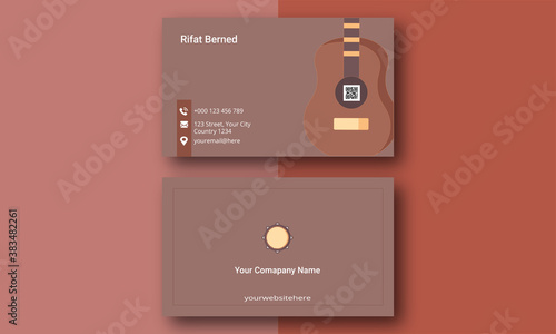 Modern Business Card Template for Music - Double-sided creative Visiting Card.