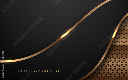 Abstract black and gold luxury background