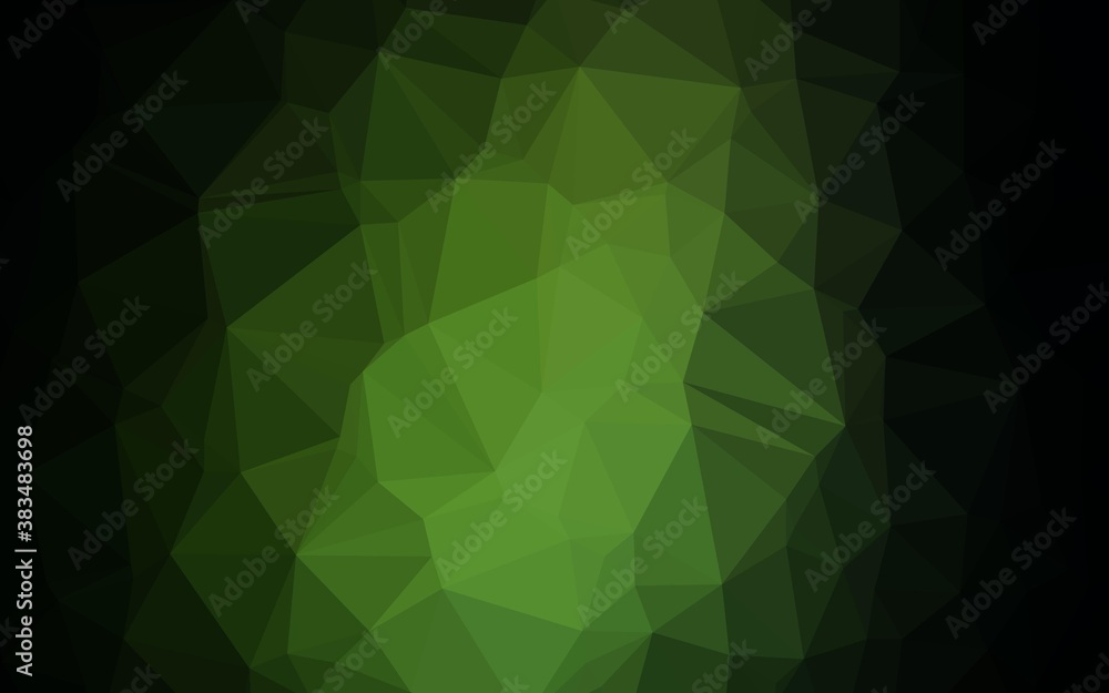 Dark Green vector abstract mosaic pattern.