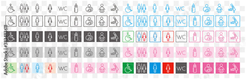  icon of toilet restroom wc vector