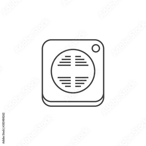 Smoke sensor icon. Detector symbol modern, simple, vector, icon for website design, mobile app, ui. Vector Illustration