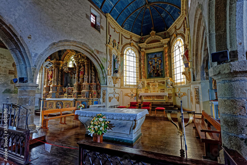 Fototapeta Naklejka Na Ścianę i Meble -   Enclos Paroissial de Commana, L'église Saint-Derrien, Armorique, Finistère, Bretagne, France