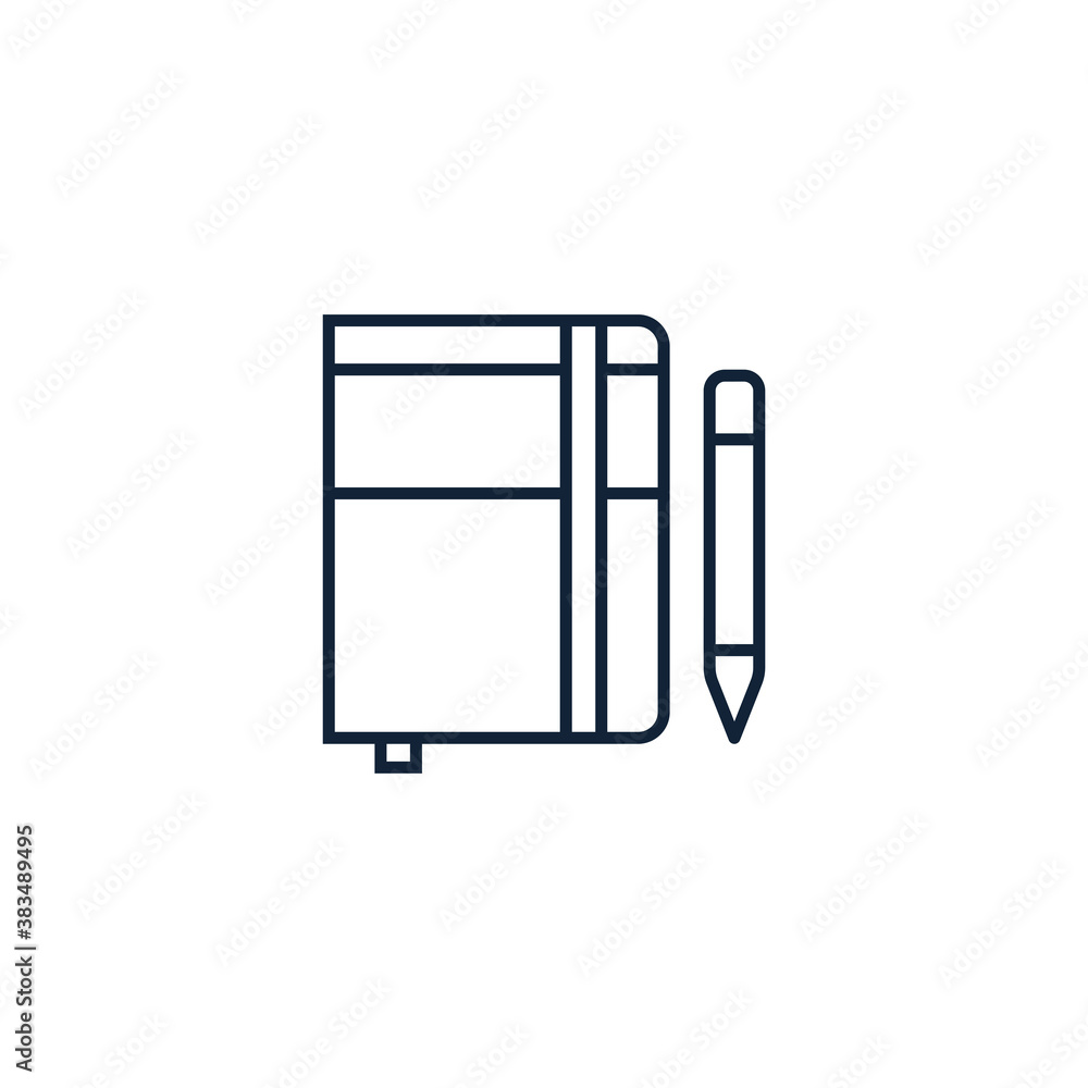 Sketchbook Modern Simple Vector Icon Sketchbook Modern Simple Vector Icon
