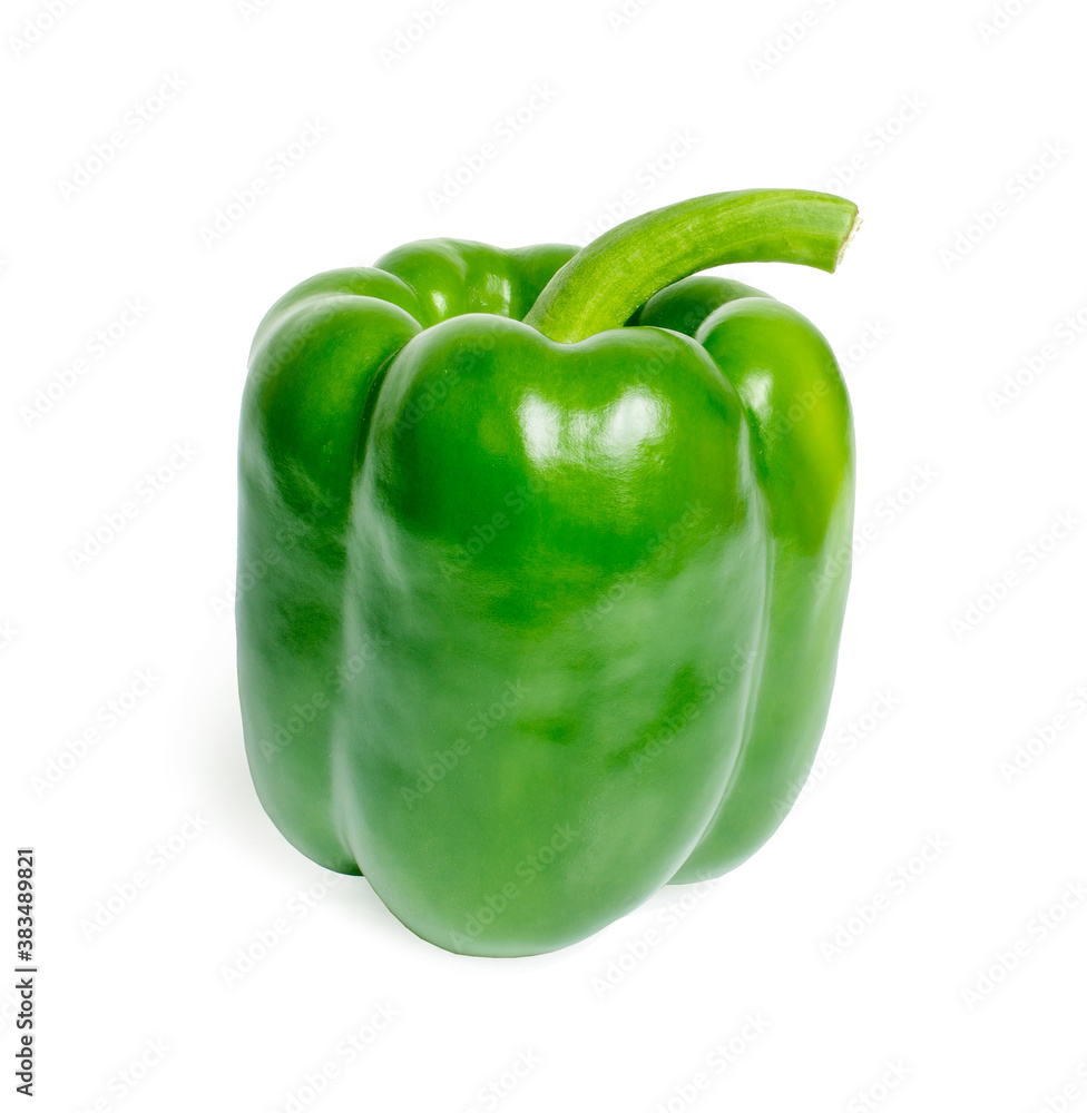 Green pepper iusolated on white background Green pepper iusolated on white background