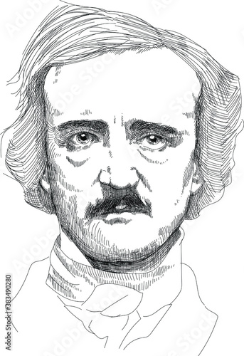 Edgar Allan Poe - American writer, poet, editor, and literary critic. photo