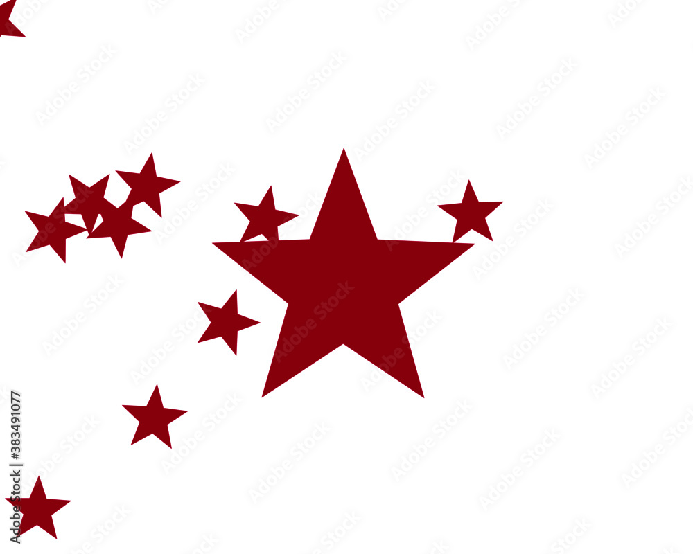 red star isolated on white red star isolated on white