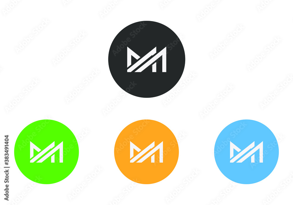 Letter M monogram logo , MM initials combination sign and symbol . Letter M monogram logo , MM initials combination sign and symbol .