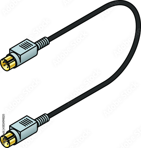 An AV (audio-video) cable. S-video.