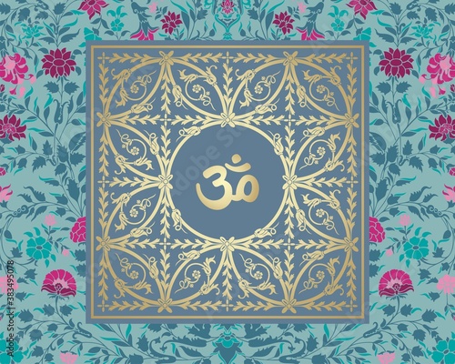 aum syllable , paisley design ,Hinduism , India