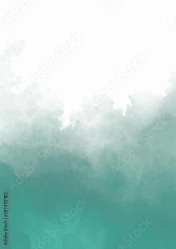 Emerald watercolour background in watercolor style on colorful background. Modern Deep green  great design for any purposes. Creative vector illustration. Grunge  sketch  Splash texture.