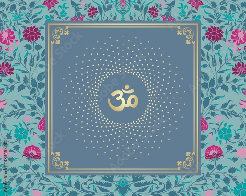 aum syllable , paisley design ,Hinduism , India