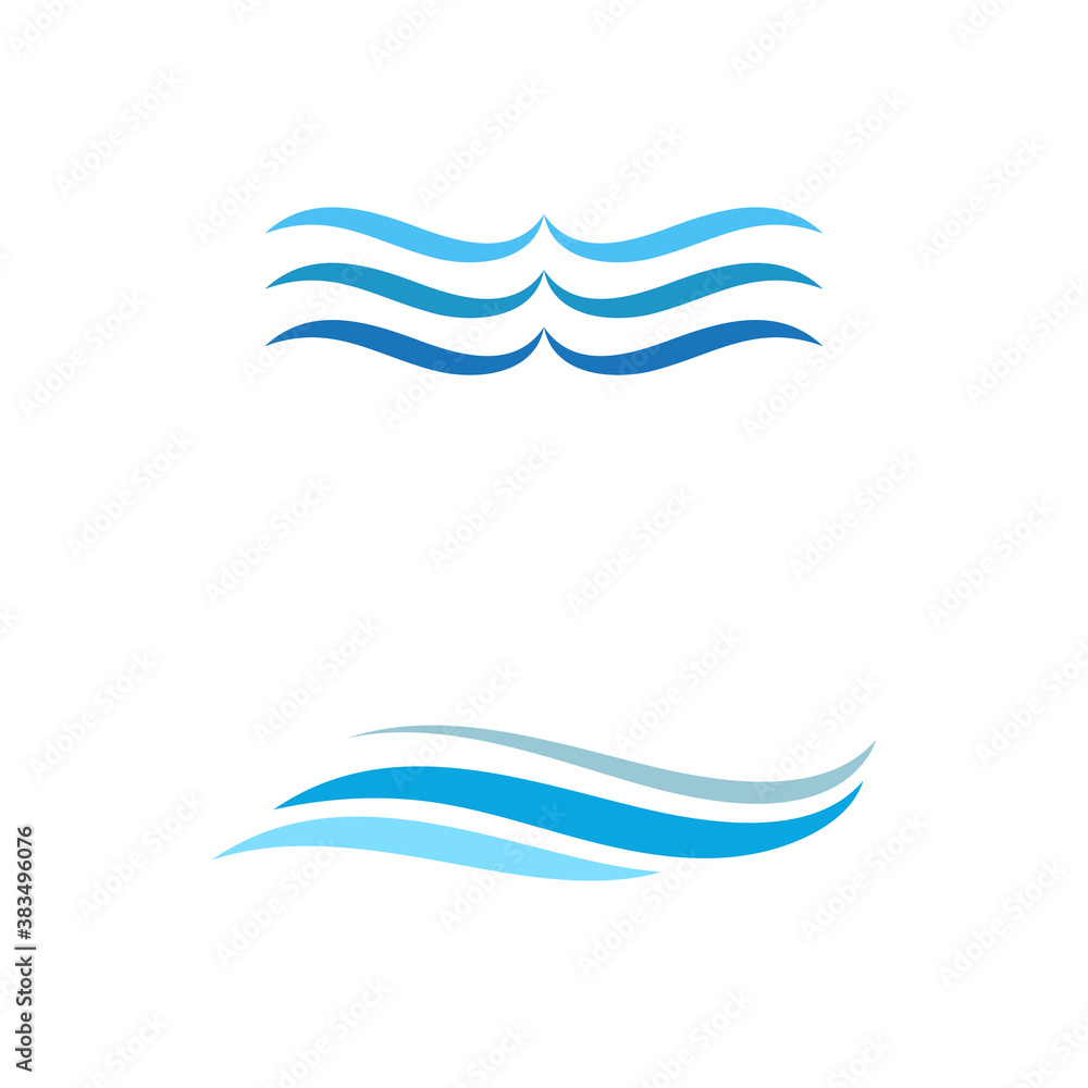 Obraz premium Waves Logo Template vector symbol