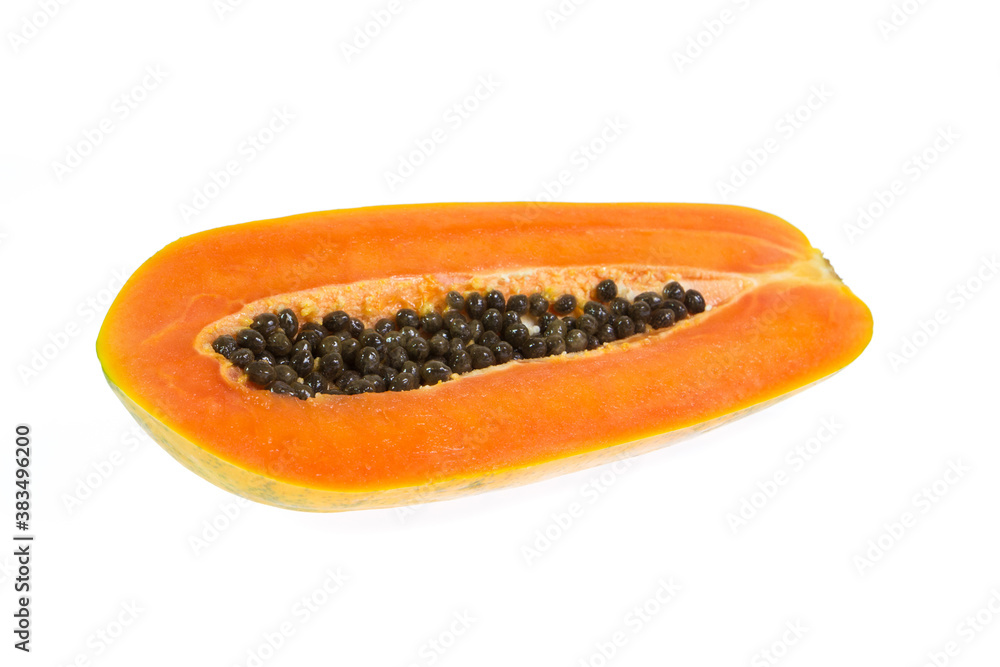 papaya isolated on white papaya isolated on white