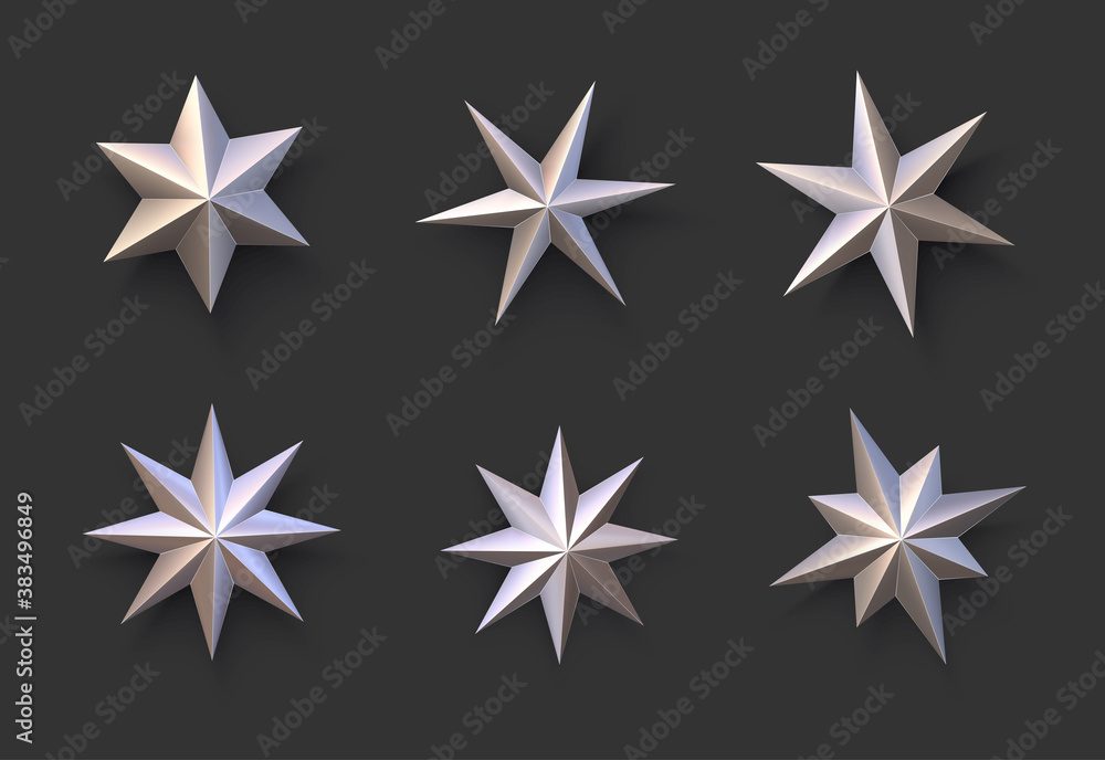 Set of isolated bronze stars on dark grey background. Set of isolated bronze stars on dark grey background.
