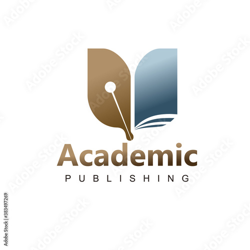 Academic science publishing company logo concept