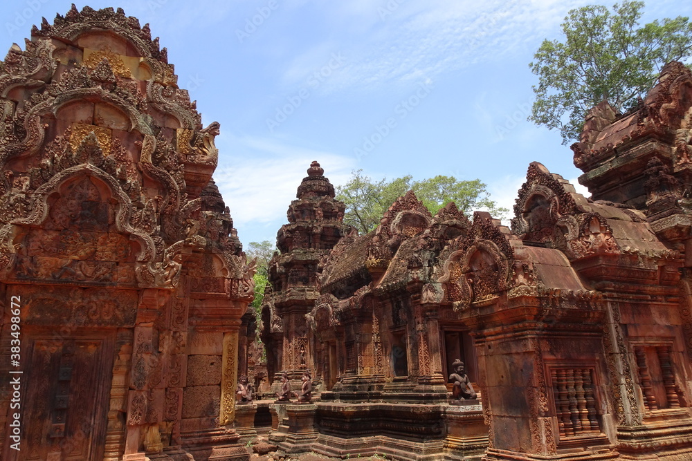 Banteay Srei red lady temple in Angkor Complex Cambodia