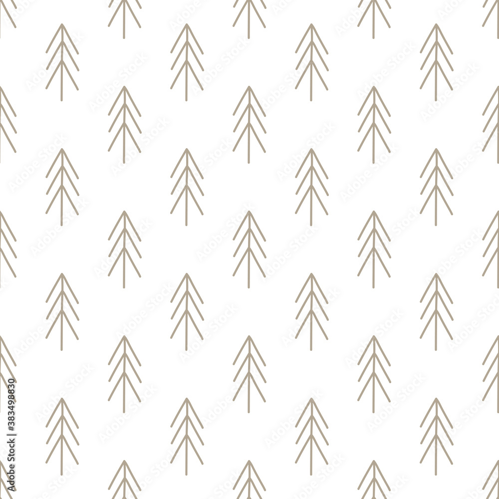 Doodle trees pattern, nursery design.Ideal for apparel, textile printing, fabric. Vector Illustration, colour editable. . Doodle trees pattern, nursery design.Ideal for apparel, textile printing, fabric. Vector Illustration, colour editable. .