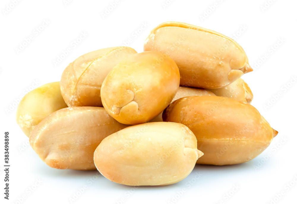 Peanuts isolated on white background Peanuts isolated on white background